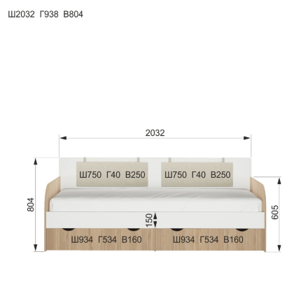 Кровать-тахта 2,0  Кот 