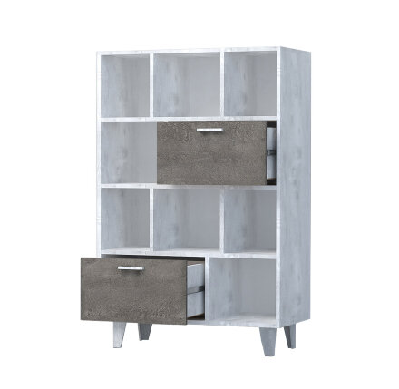 Комод с 2мя ящиками на ножках К-1 ЭГО, бетон/камень 