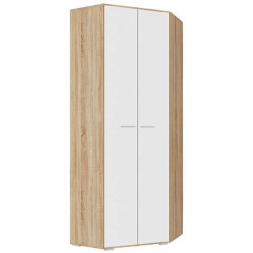 Шкаф угловой Италия, Сонома/белый глянец