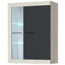 Витрина навесная ВНС-800 Соната, Крафт белый - Антрацит