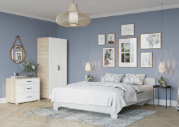 Модульная спальня Victor, сонома/белый