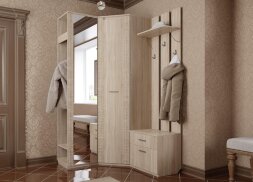 Вешалка с зеркалом Элана, сонома