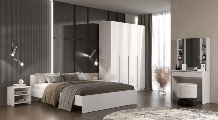 Комод Элегант 4 ящика, Белый 