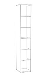 Пенал с полками Ливорно ЛШ-1, орех донской