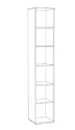 Пенал с полками Ливорно ЛШ-1, орех донской 