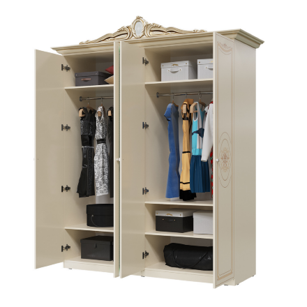 Шкаф 4-х дверный СГ-02 Грация, Слоновая кость 